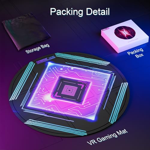 Image of Foldable VR Mat - 39.5 inch Foldable Large Virtual Reality Mat Helps Determine Direction and Position of Your Feet During Game (Purple)