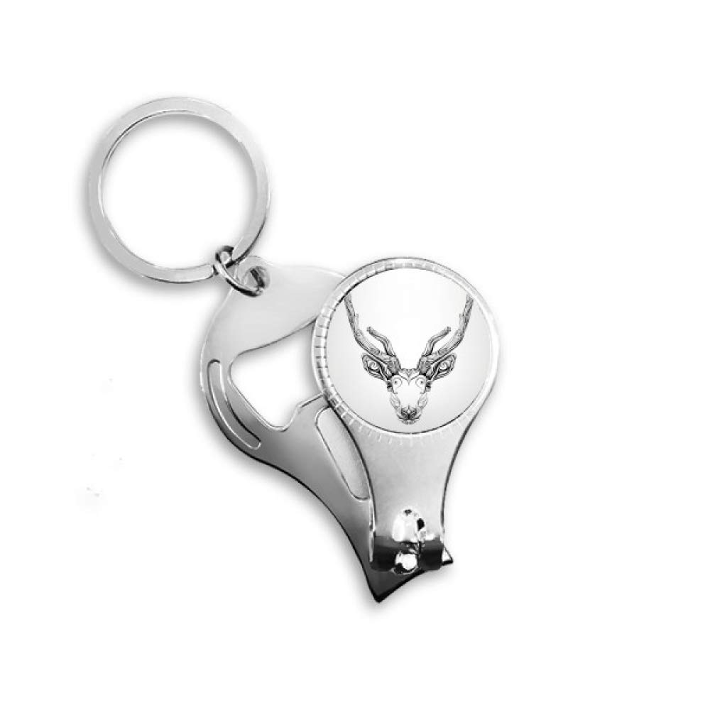 Pince à ongles longue corne avec gravure cerf en acier durable