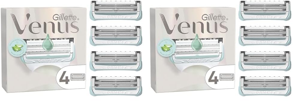 Gillette Venus Razor Blades Women, Pack of 8 Razor Blade Refills with Precision Trimmer, Designed for Pubic Hair & Skin