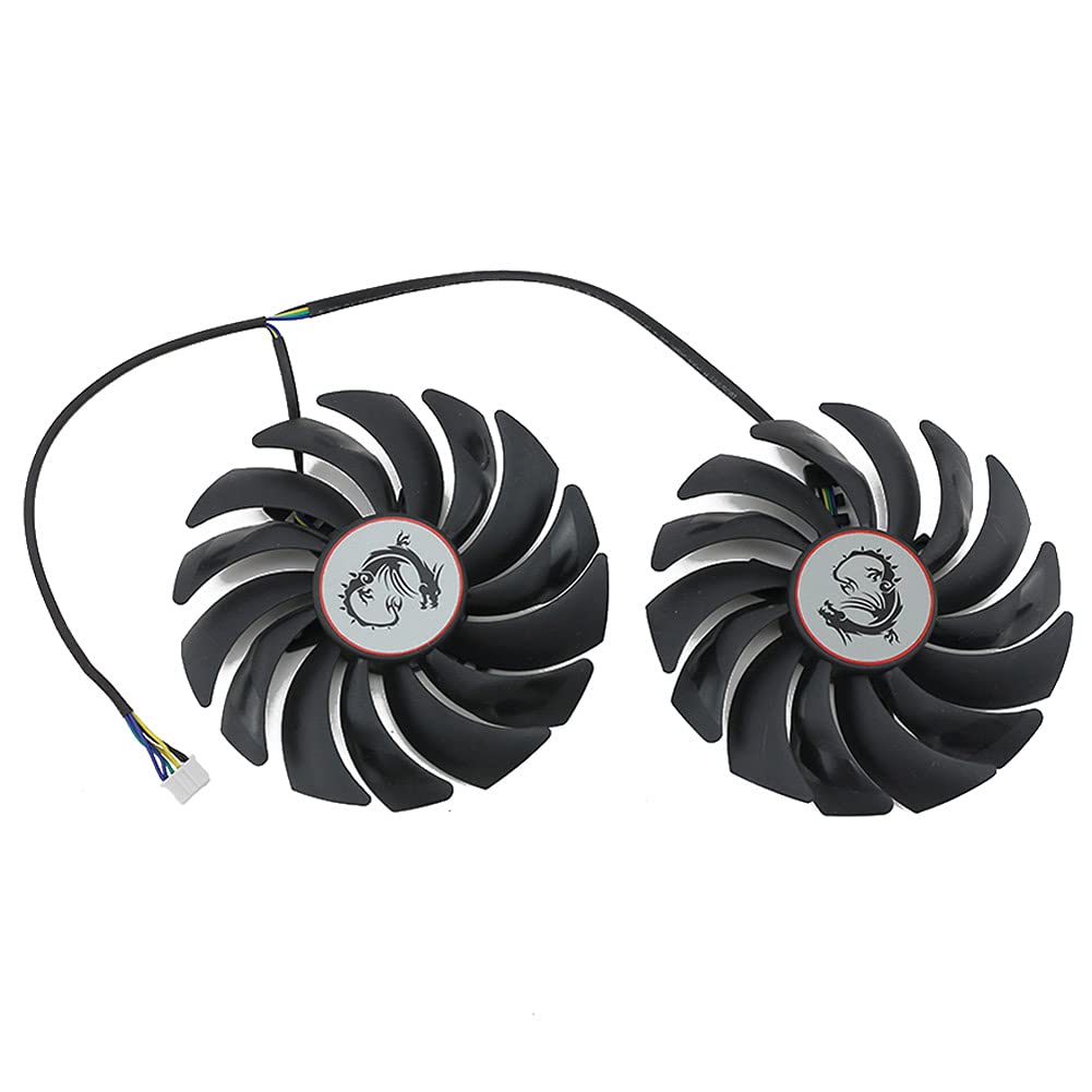 CCBBAA 2PCS PLD10010S12HH DC12V 0.40A 4PIN for MSI RX470 480 570 580 GTX1080Ti 1080 1070 1060 Gaming Graphics Card Cooler Fan