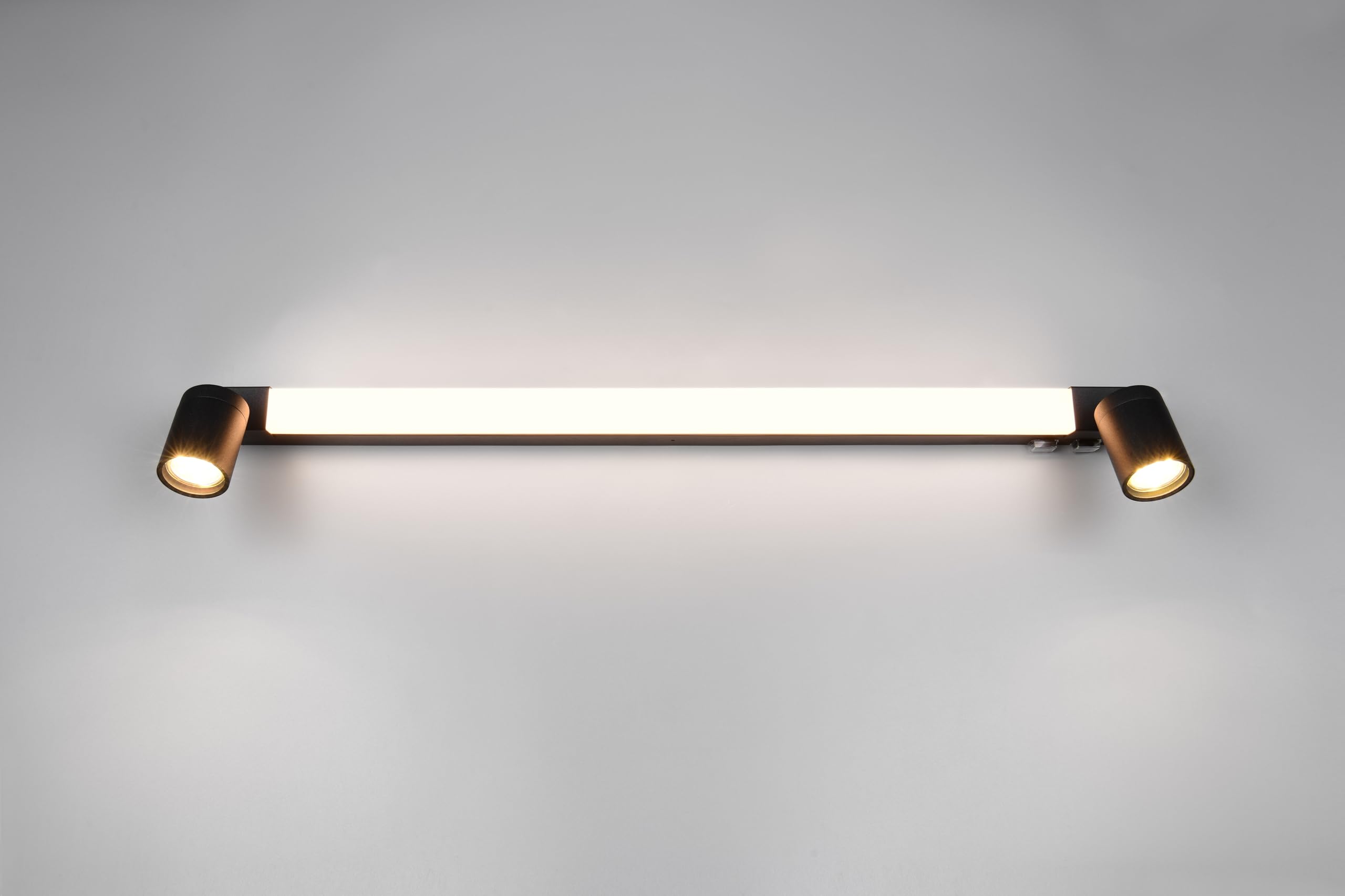 Trio Leuchten LED Badezimmer Wandleuchte Enrico 281479332, Metall Schwarz matt, 9 Watt LED, exkl. 2x GU10, Lichtfarbe einstellbar