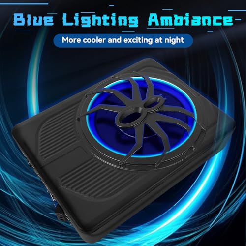 Generic 800W Under Seat Powered Car Subwoofer, Built-in Amplifier, Wiring Kit, High & Low Level Input, Blue Mood Lights, Remote Control (8" Speaker, 10" Sub) - Image 4