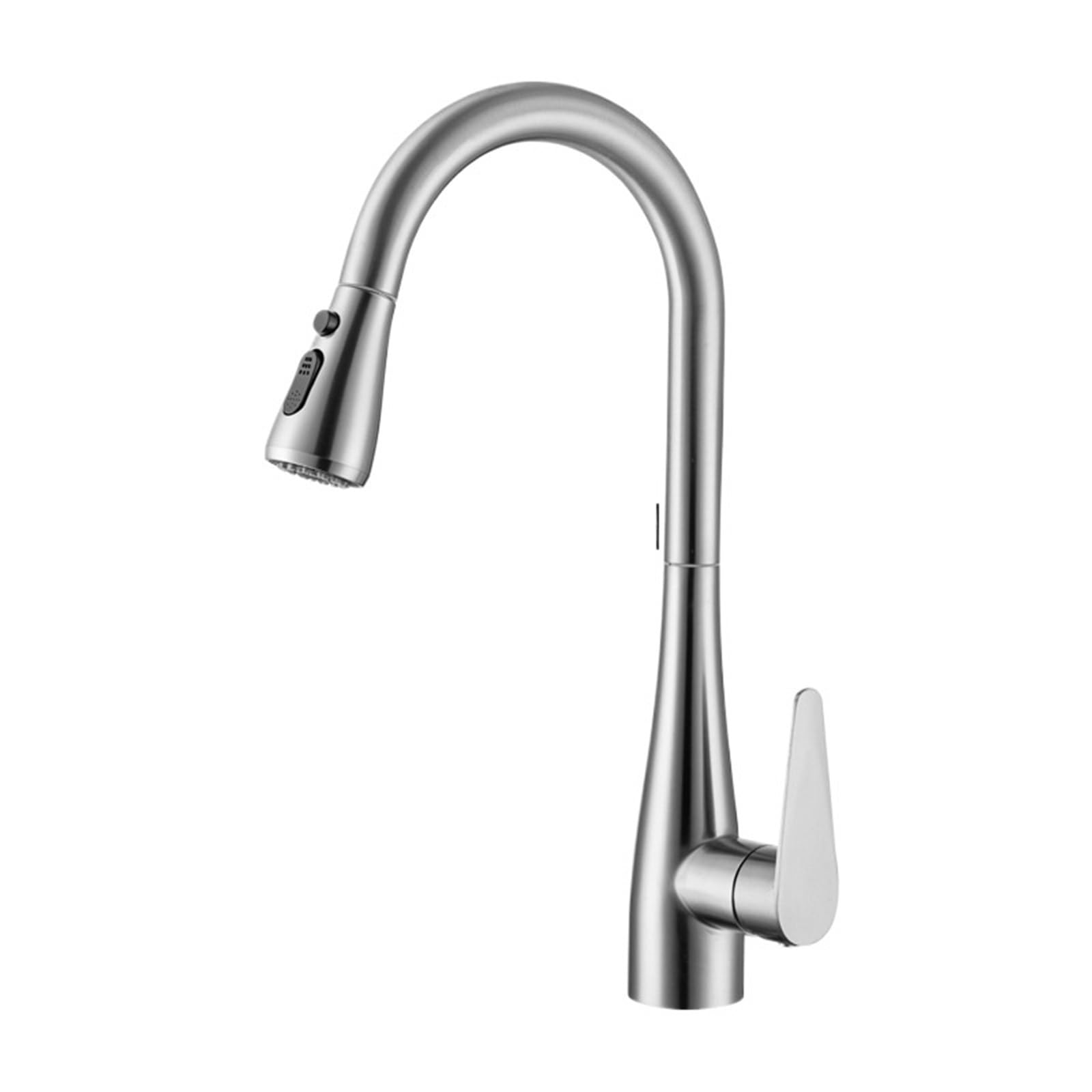 Rrypbovg Brushed Pull Out Faucet Kitchen Faucet, Stainless Steel Pull-Out, Vegetable Basin Sink Hot And Cold(,G1/2)