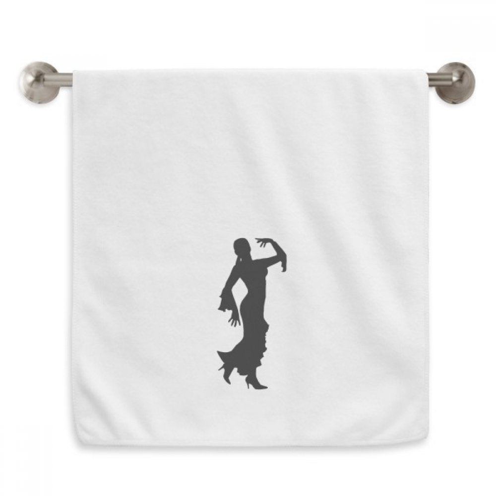 Serviette débarbouillette blanche 13x29 inch folk art danse anti-irritation pour peau sensible