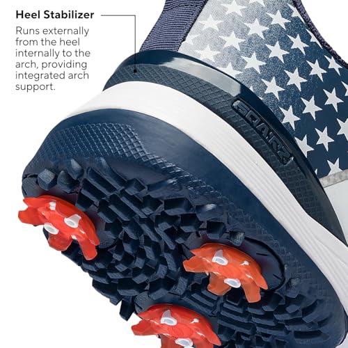 SQAIRZ Speed Wave, Men's Athletic Golf Shoes, Designed for Balance, Stability, & Comfort, Cushioned Foam Insole, Replaceable Spikes, Waterproof4