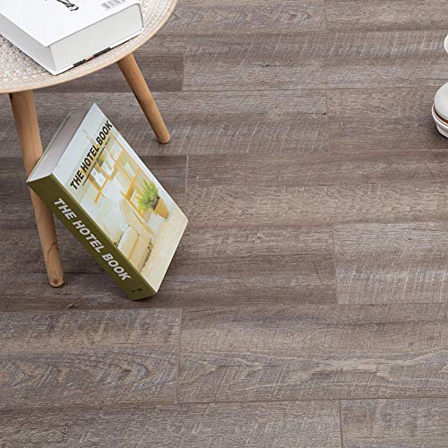 Diflart Lenox Estate Oak 23.6 sq.ft Vinyl Plank Flooring Click Locking 48x7 inch Lvt Flooring Waterproof Foam Back Rigid SPC Core Wood Grain Finish Pack of 10