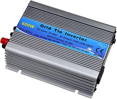 SOGTICPS 600W Grid Tie Inverter Stackable DC30-55V PV Input AC110V MPPT Pure Sine Wave Micro Inverter fit for 30V 36V Solar Panel/36V Battery