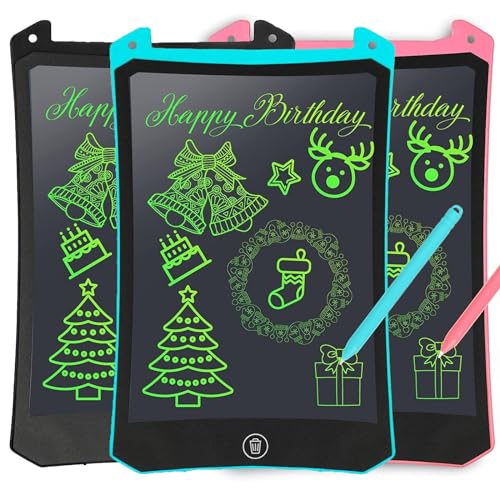 PINKCAT 3PCS LCD Writing Tablet, Doodle Board Gifts Drawing Pad for Kids Repeat Graphic Tablet Learning Educational Toy