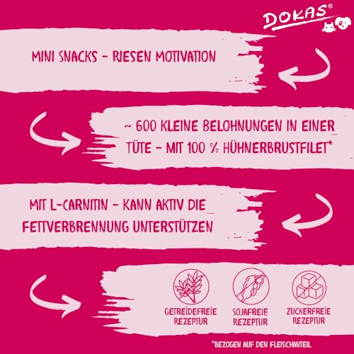 DOKAS Minis – Getreidefreier Premium Snack für Hunde – Ideal für das Training (9 X 70g)