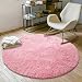 YOH Super Soft Round 4x4 Feet Area Rugs for Bedroom Kids Rooms Living Room Playroom Fluffy Boys Girls Baby Kids Children Rugs for Bedroom Home Nursery Décor Yoga Mats for Women Popular Colors,Pink