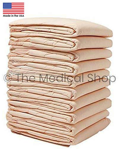 Wave Medical Disposable Incontinence Pads (100-Count) Bed Covers for Women, Men, Elderly, Kids