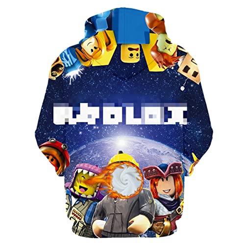Teens Graphic Hoodie For Boys Girls 3D Printed Pullover Classic Shirts Sports Hooded Sweatshirt Cartoon Game Kids Hoodies Sweatshirts With Pockets Age 10-12/Large Multicolored #TOP1