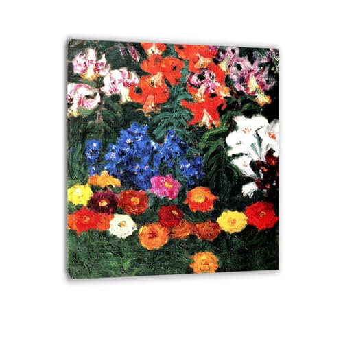 Impression Giclée Lys tableau de maître sur toile avec cadre 30x35 cm