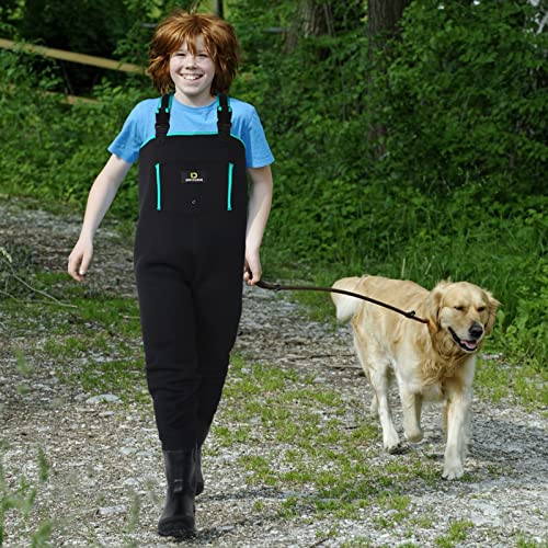 Drycode Kids Waders With Insulated Boots, Youth Waders For Toddler & Children, Waterproof Warm 4Mm Neoprene Chest Wader For Duck Hunting, Fishing, Boys And Girls, With Boot Hanger #TOP6