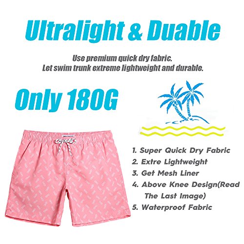 Image of maamgic Mens Slim Fit Swim Shorts Swim Trunks 7 inch Quick Dry Mens Bathing Suits with Mesh Lining