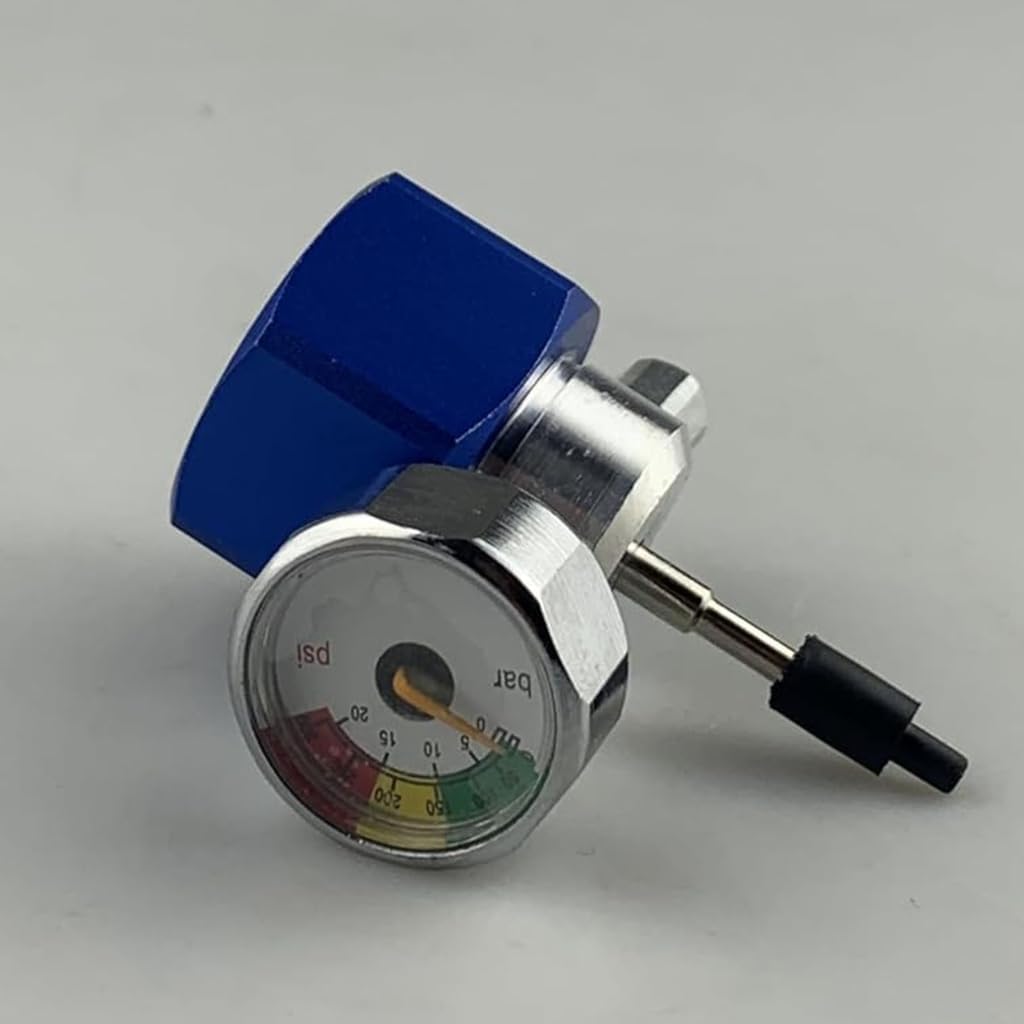 Quick Connecting Propanes Adapter Metal Conversion Fitting with Gauge for Grills