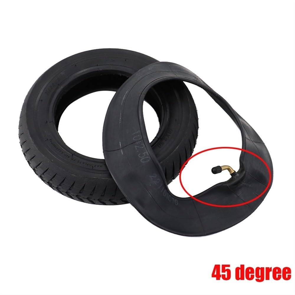 Ruedas De Repuesto Para Patinetes Neumático de patineta eléctrica de 10 pulgadas 10x2.5 for scooter eléctrico Tablero patín 10x2.50 Neumático exterior de rueda de rueda inflable ( Color : 45 degree )