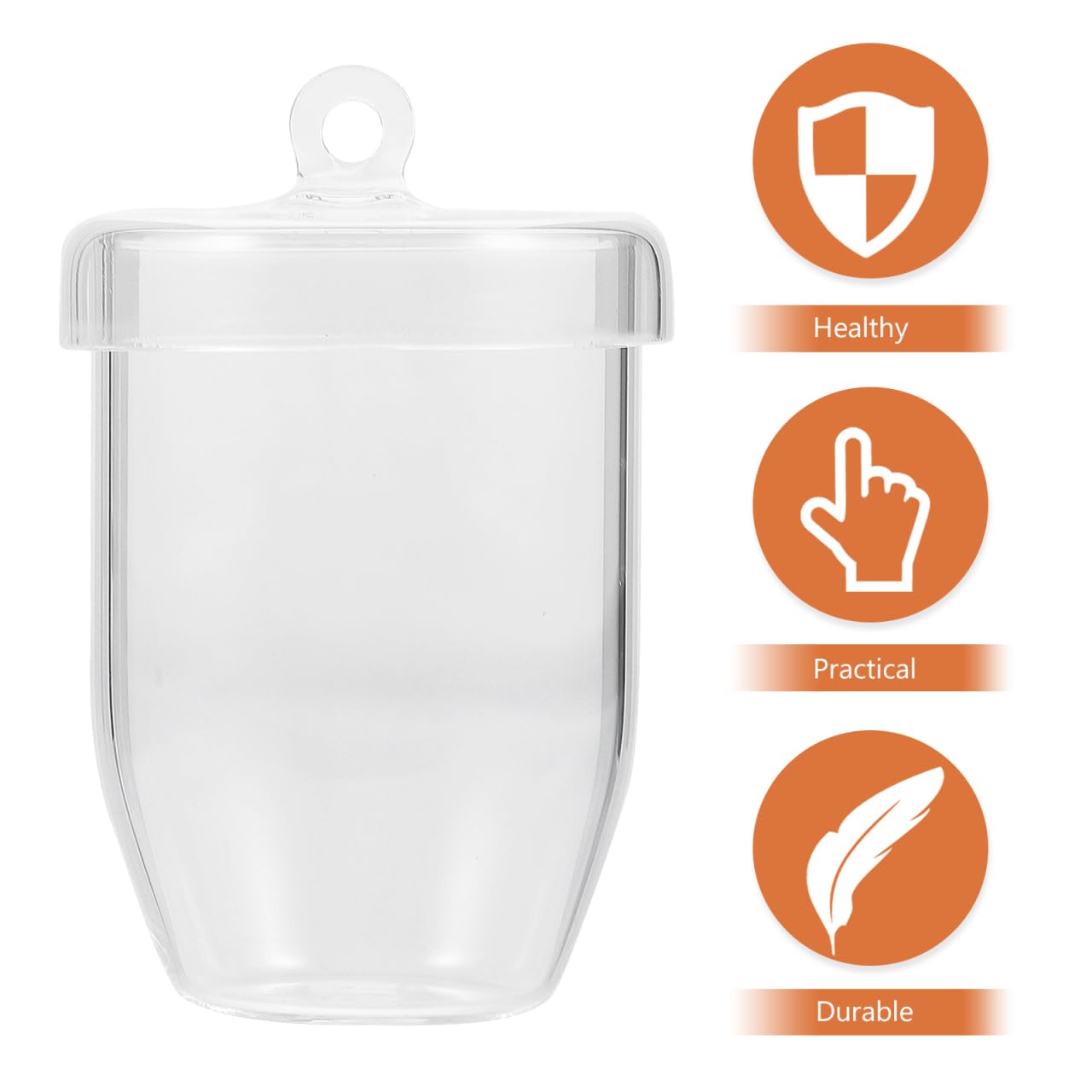 Creuset en Quartz Pur avec Couvercle, Résistant À Haute Température pour Fusion De Métaux Précieux Et Expériences Scientifiques, Taille Compacte 8 X 5 X 5 Cm