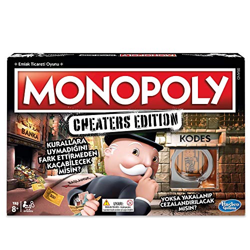 Hasbro Monopoly Game: Cheaters Edition Simulación económica Niños y Adultos - Juego de Tablero (Simulación económica, Niños y Adultos, Niño/niña, 8 año(s), 63 Pieza(s), Interior)