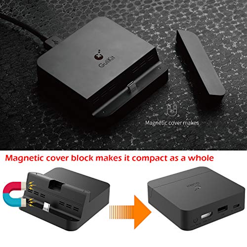 image for GuliKit Switch Docking Station, Portable TV Dock for Nintendo Switch w