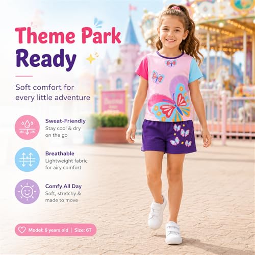 Image of VIKITA girls summer clothes toddler tshirts & shorts clothing sets cute birthday gifts for little kids