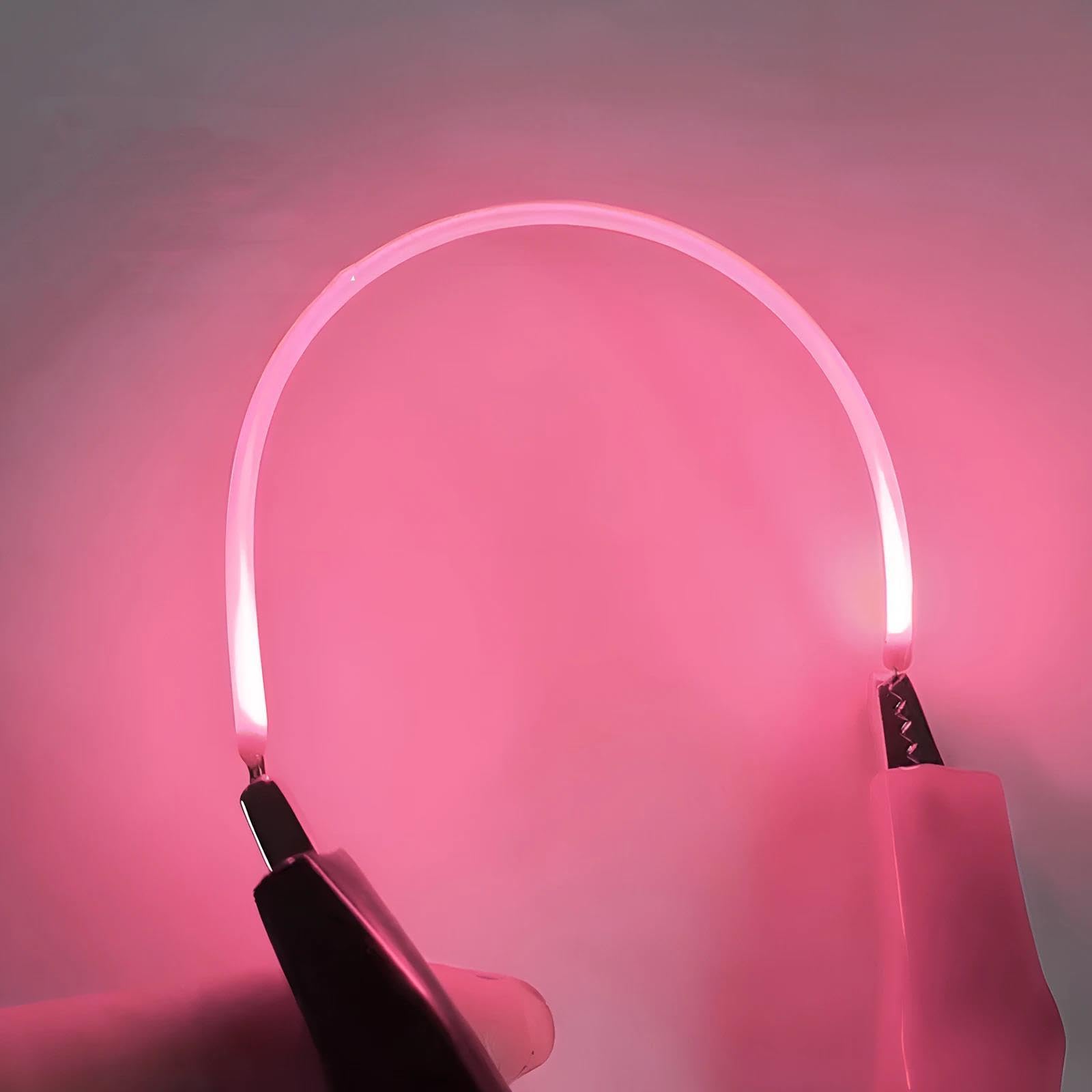 10pcs COB LED Filamento Flessibile DC 3V-Kit di Illuminazione Fai Da Te, 7 Colori (Materiale FPC) DC12V 450mm 10pz Rosa