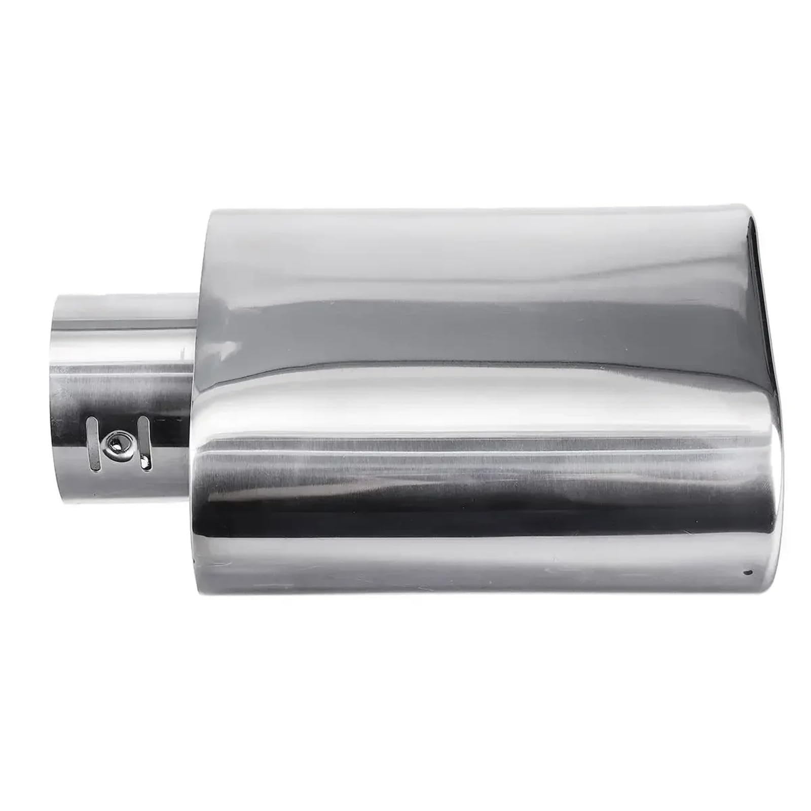 Auto Tubo di Punta di Scarico Per BMW Per Benz Per Audi 60mm Universal Car Chrome Flat Acciaio Inox Terminale Scarico Tubo Rivestimento Tubo Scarico Kit Corpo