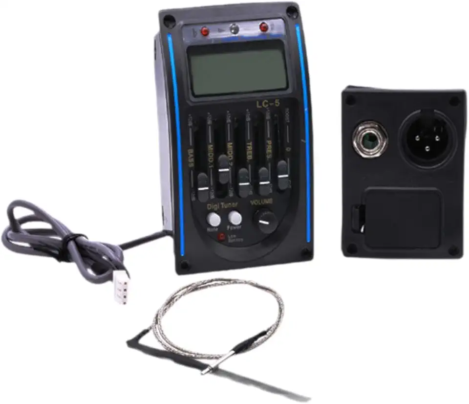 MERIGLARE de captação para violão acústico, captador com afinador digital de 5 bandas para violão clássico.