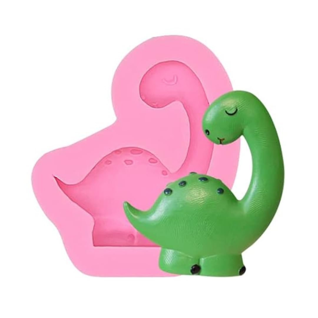 Skytail Dinosaur Shape Mold Silicone Cartoon Animal Cookie Molds for DIY Candle Making Wax Melts Polymer Clay Molds Cute Handmade Soap Molds Cookie Chocolate Jungle Safari Cake Fondant Molds-image-17