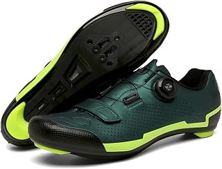 cycling shoes Cycling Shoes for Men Women Road Cycling Riding Shoes Shoes Breathable Indoor Cycling Shoes with Cleat Compatible road cycling shoes (Color : Green, Size : 46EU)