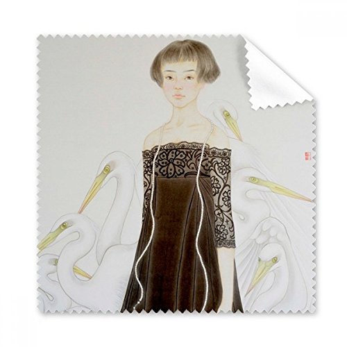 Tissu de nettoyage pour smartphone et lunettes style chinois aquarelle au bureau