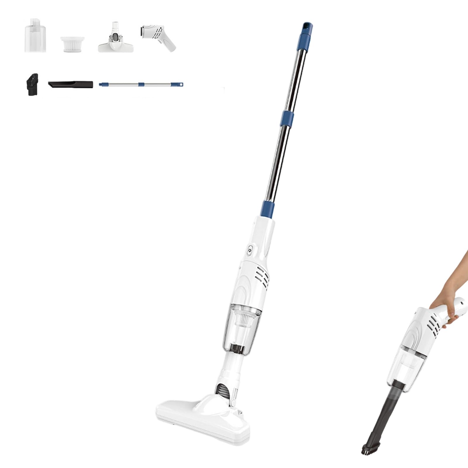 PANFHGFG Handheld Car Vacuum Cleaners with Multiple Attachments Low Operations Strong Motor Vacuum Sweeper Low