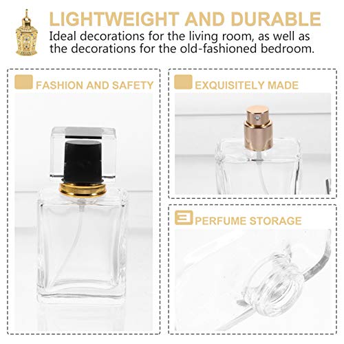 Lurrose 50ml Lege Vierkante Glazen Parfum Fles Fijne Mist Parfum Fles voor Thuis Reizen - Image 6