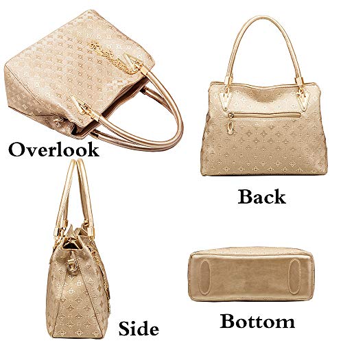 Bolso de mano para mujer PU con asas y borla miniatura 5