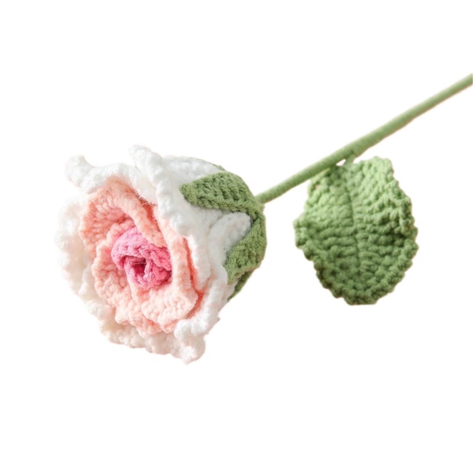ENWWCH Wedding Crochet Bouquet Creative Knitted Rose Flower Praty Home Decor For Home(Color4)