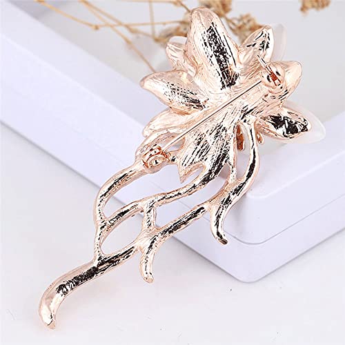 Broche de fleur de pierre pour fixer un décolleté plongeant - 2