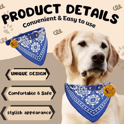 Image of Sage Square Stylish Dog Collar Scarf - Adjustable, Comfortable, Fashionable Accessory for Pets, Soft & Durable Fabric, Dog Breeds, Ideal for Daily Use, Special Occasions (Random)