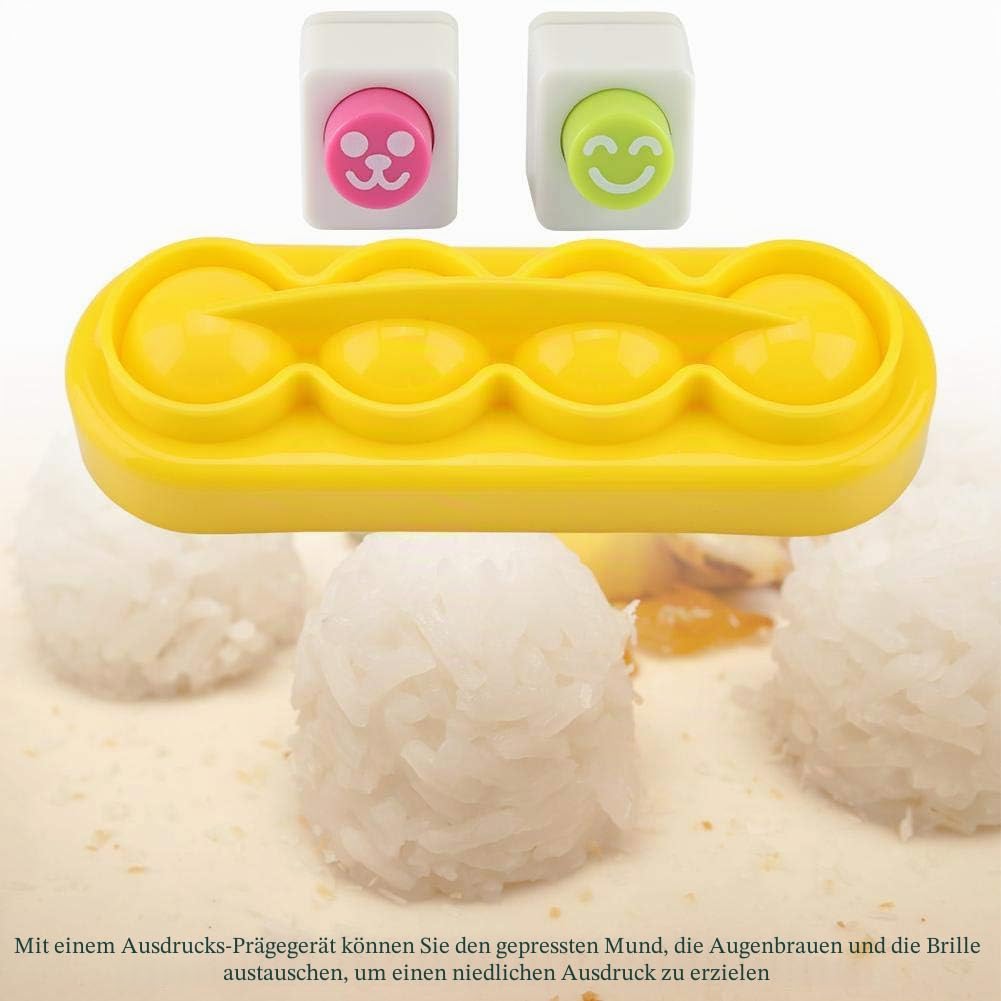 TOPINCN DIY Kleine Sushi Reisbällchen Form Lebensmittelqualität Pp Material Handwerk Reisrolle Form mit Löffel für Home Party Kindernahrung