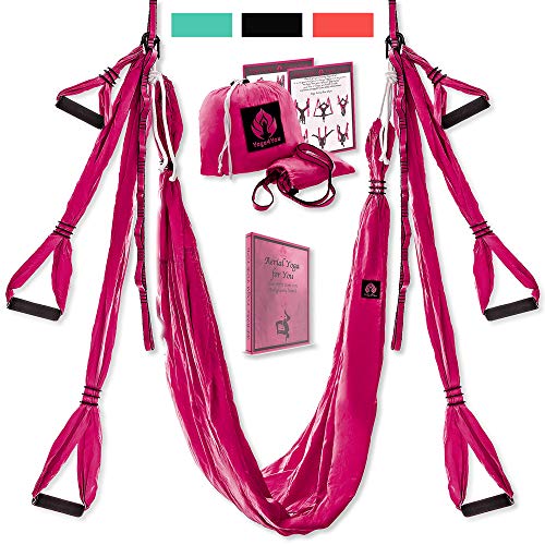 Yoga4You Aerial Yoga Swing Set - Yoga Hammock Swing - Trapeze Yoga Kit