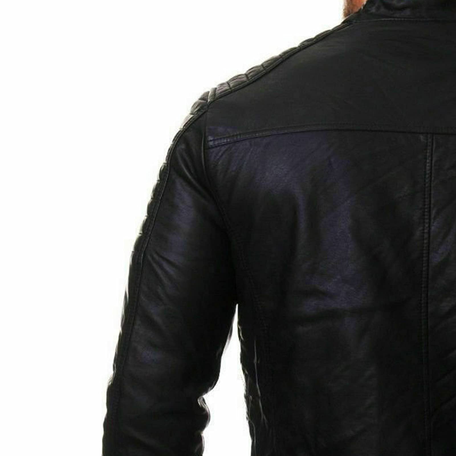 NUSGEAR 2022 Hombres Chaqueta de Cuero,Invierno otoño Cuero de la Piel PU Chaqueta de béisbol Abrigo de Pieles Impermeable a Prueba de Viento Ropa de moto Chaqueta Talla grande caliente Chaqueta