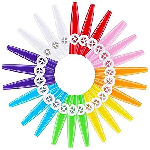 Ubersweet® Imported 24 Pieces Kazoos 8 Colorful Kazoo Musical Instrument, Good Companio R8O8