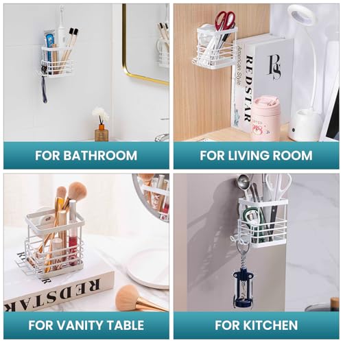 Image of TAILI Patented Suction Cup Toothbrush Holders for Bathrooms, White | Stainless Steel Toothpaste Holder with Razor Hook, Strong Suction Up to 11lbs, Anti-Puddling, No Drill Removable & Reuseable