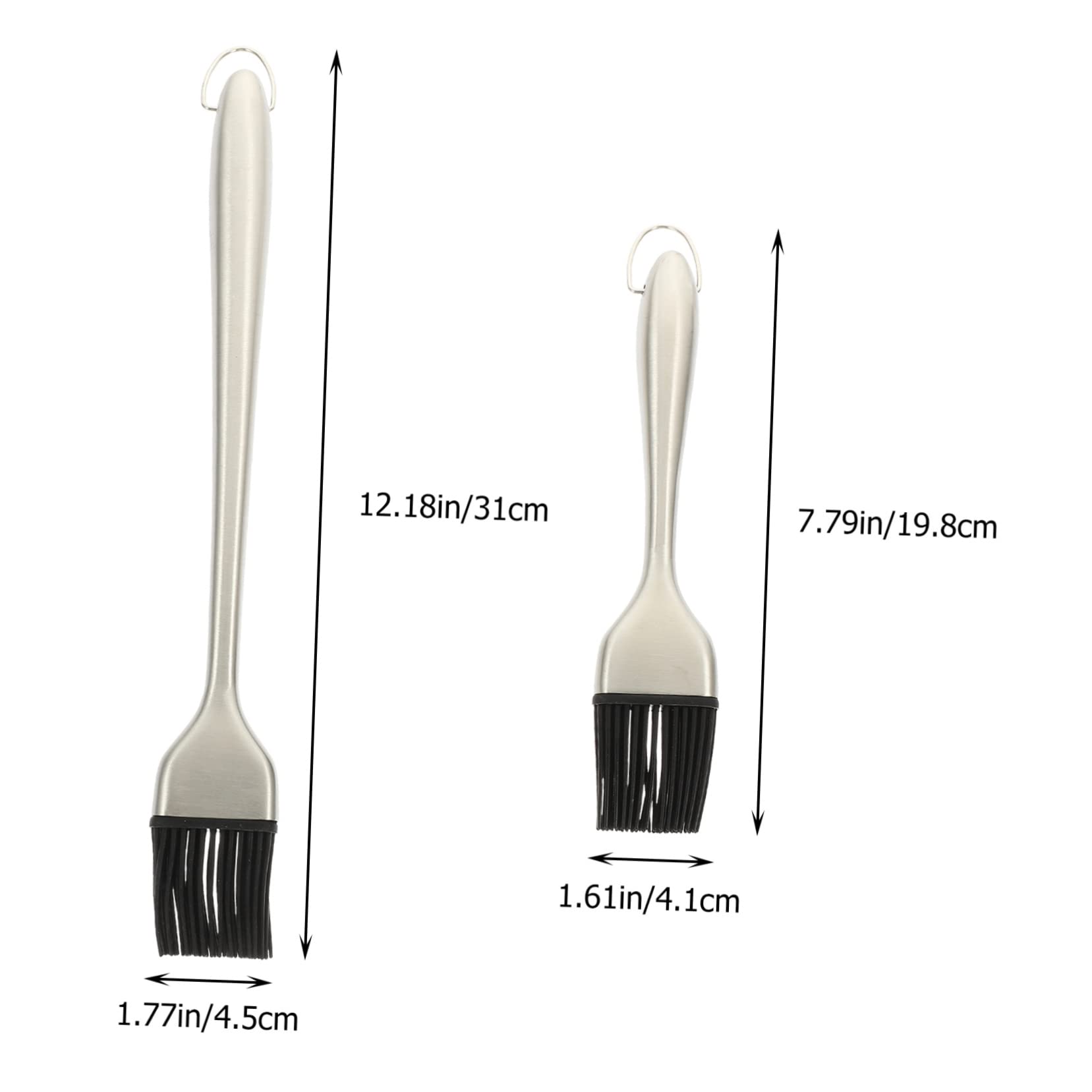 Cabilock 2Pcs Basting Brush Barbecue Oil Brush with Ergonomic Handle for Grilling Cooking and Pastry Use