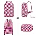 AMZFROG Checkered Backpack for Women Fashion Backpacks with Laptop and Multi Compartment for Travel and Work Rose Red Check
