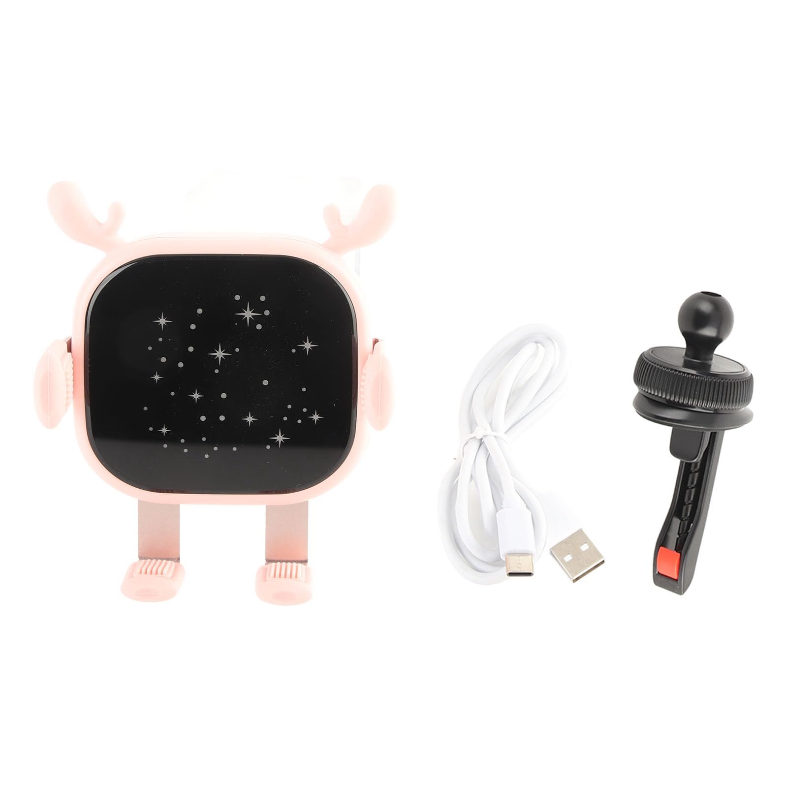 Caricabatteria da Auto Wireless Veloce da 15 W, Bloccaggio Automatico, Supporto per Telefono da Auto con Luce D'atmosfera Colorata con Supporto Stabile per IOS per X XS