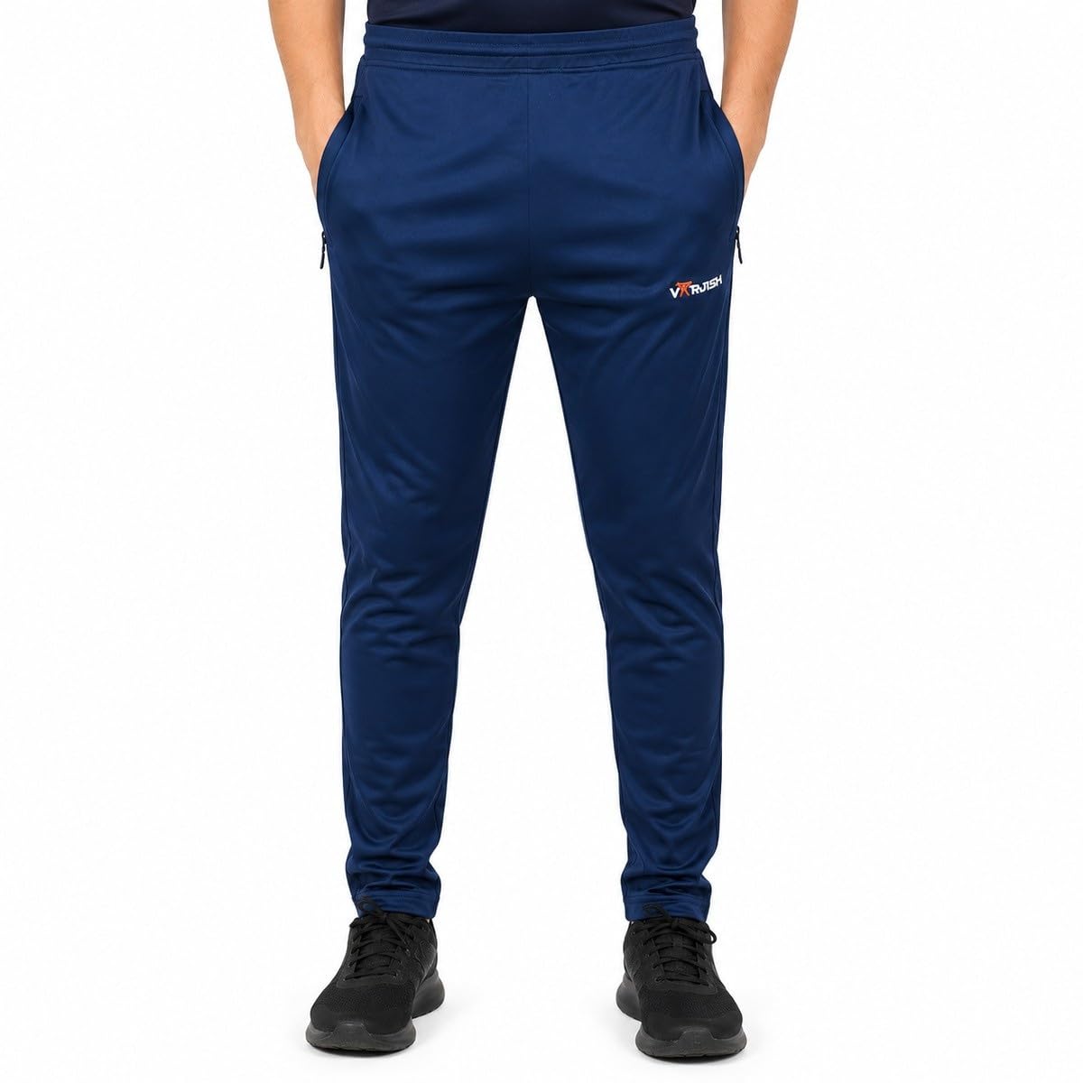 Unisex Zip Pocket Polyester Lycra Trackpant-picture-47