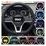 Volante Cubierta para Decoración del Funda Universal De Silicona para Volante De Coche Funda Elástica con Textura Suave Y Multicolor Accesorios Bricolaje(Luminous Green)