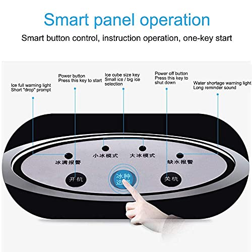 MHGD Eiswürfelbereiter Edelstahl-Arbeitsplatten-Eismaschine, kleine gewerbliche Eismaschine, schnelle Eisherstellung… – Bild 4