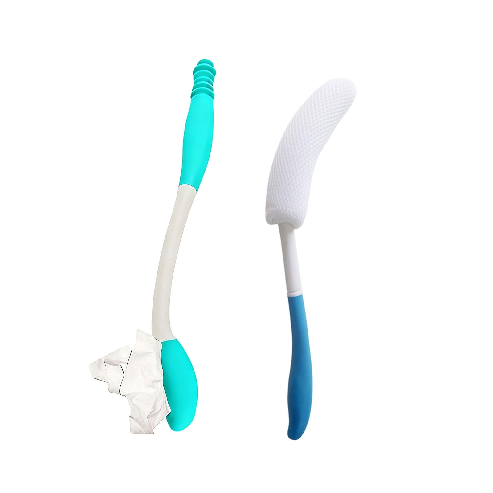 Kit di ausili per WC con spazzola da bagno, strumento per pulire il fondo del WC, per disabili, anziani, incinte fisicamente sfidate