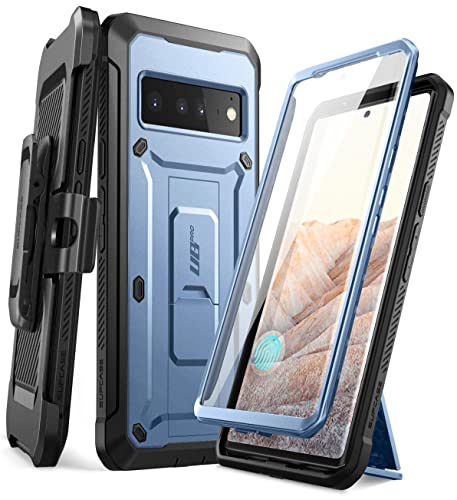 Coque Google Pixel 6 Pro SUPCASE Unicorn Beetle Pro intégrale bleu métallisé